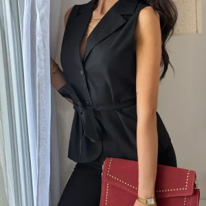 Veste sans manches lin : Luciana