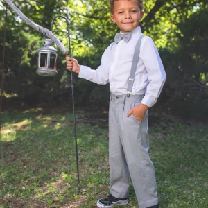 Ensemble 4 pièces pantalon -gris pâle