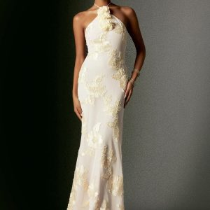 Jasmine Robe Longue - Vanille Dorée