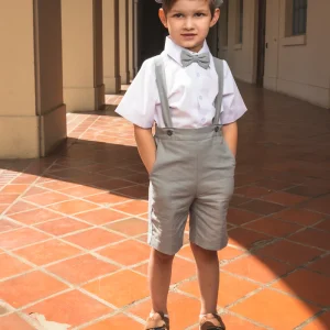 Ensemble Eton 5 pièces short-Gris pâle