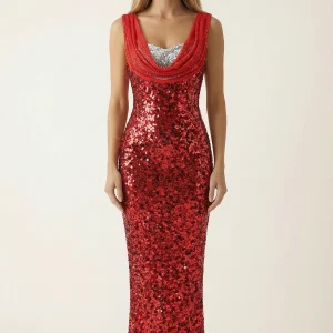 Carmen Robe Longue - Rouge Rubis