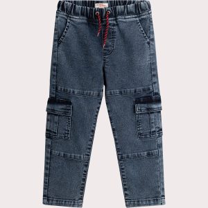 Jean denim cargo pour garçon