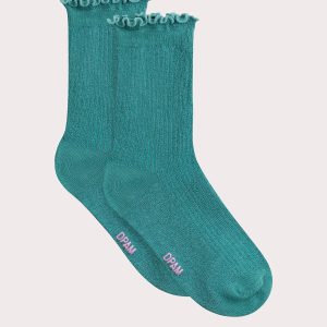 Chaussettes turquoises pailletés pour fille