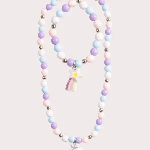 Parure collier et bracelet licorne pour fille