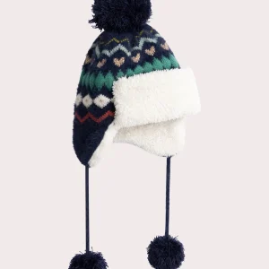 Chapka tricoté à pompom  pour fille