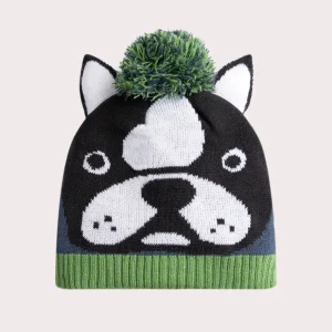 Bonnet motif chien pour garçon