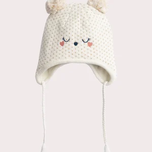 Bonnet à motif cœur pour bébé fille