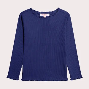 Haut  bleu indigo en côte