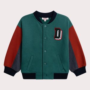 Veste teddy en molleton colorblock