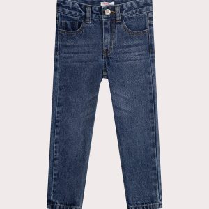 Jean regular bleu moyen avec ourlets