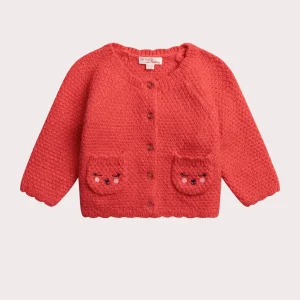 Cardigan pivoine pour bébé fille