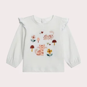 Tee-Shirt animation chat pour bébé fille