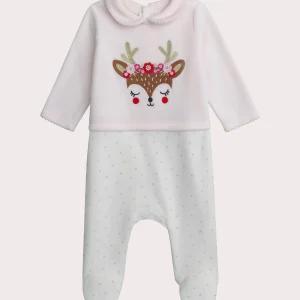 Grenouillère renne pour bébé fille