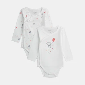 Lot de 2 bodies naissance motif souris pour bébé fille