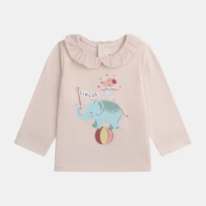 Brassière à col volanté rose poudré pour bébé fille