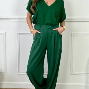 Pantalon vert en lin : Loman