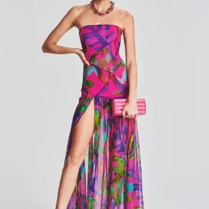 Riviera Robe Longue - Violet Aquarelle