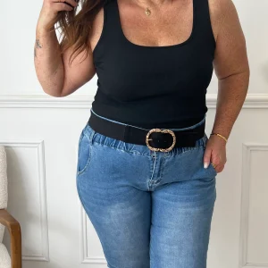 Débardeur noir sans manches : Ana