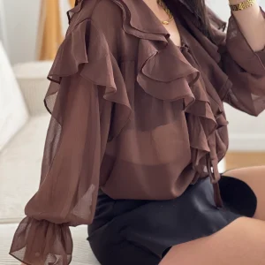 Blouse marron : Clelie