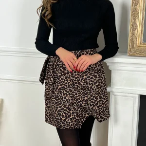 Jupe courte à motif léopard : Kacy