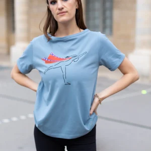 T-shirt Super Woman 100% coton bio – Bleu