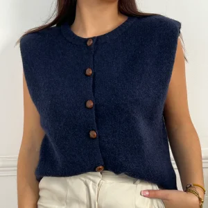 Gilet bleu marine sans manches : Neva