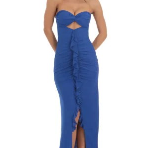 Maïssa Robe Longue - Bleu Majorelle