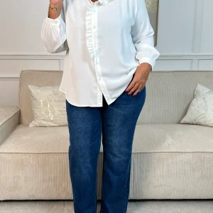 Chemise fluide écrue grande taille : Johana