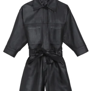 Combishort en cuir Vicky