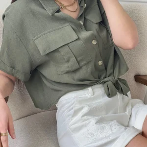 Chemise en lin kaki : Felie