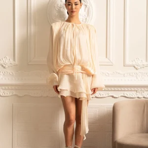 Cassiopée Robe Courte - Champagne Ivoire