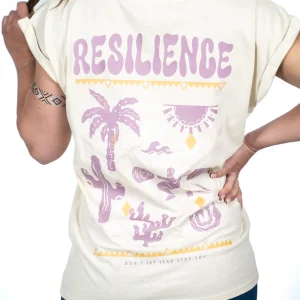 Rolled tee femme sand “Machu”