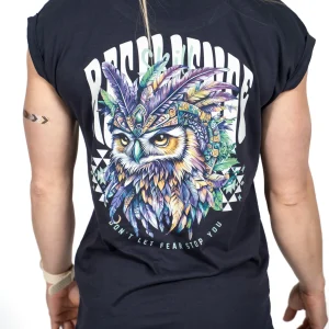 Rolled tee femme navy “Apu”