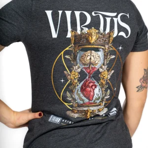 Tshirt boyfriend femme Dark grey “Virtus”
