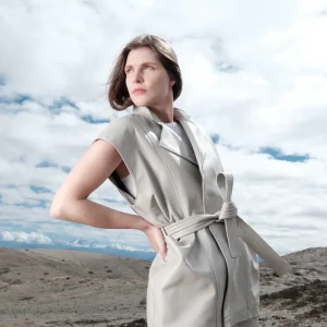 Le gilet en cuir oversize