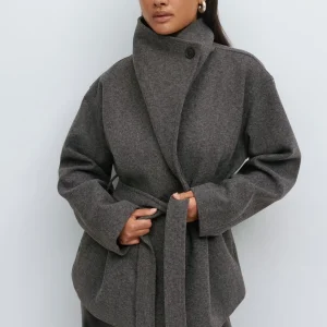 Alma Manteau Mi-Long – Gris