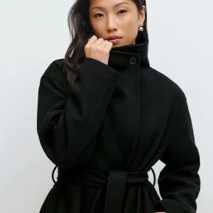 Alma Manteau Mi-Long – Noir