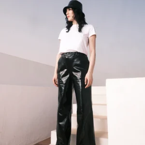 Pantalon large en cuir Naksu