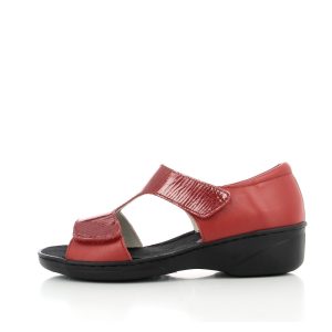 SHIRLEY ROUGE : Sandales semelles amovibles