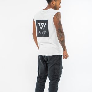 Tee-shirt sans manches blanc Unisexe