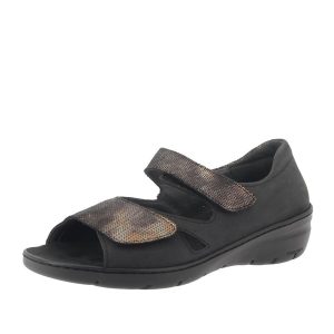 VEZON DUBAÏ NOIR : Sandales semelles amovibles