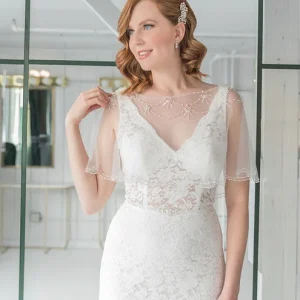 Mante délicate pour la mariée