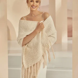 Écharpe en tricot doux.