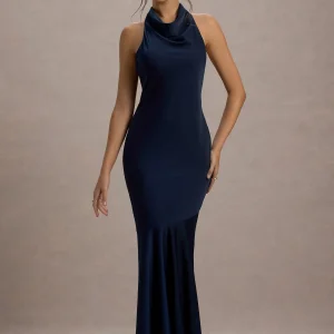 Ophélia Robe Longue - Bleu Foncé