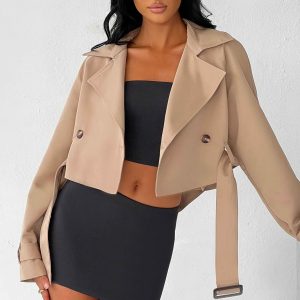 Caprice Manteau Trench Court - Beige