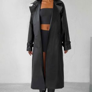 Chi Manteau Trench - Noir