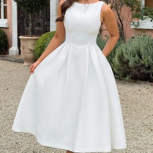 Clarabella Robe Mi-Longue - Ivoire