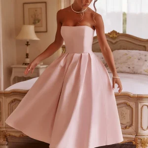 Edith Robe Mi-Longue - Blush