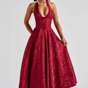 Effie Robe Mi-Longue - Rouge