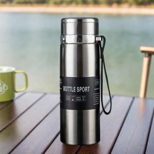 Gourde Isotherme 1L Acier Inoxydable – Bouteille Thermos Maintien Température 24H